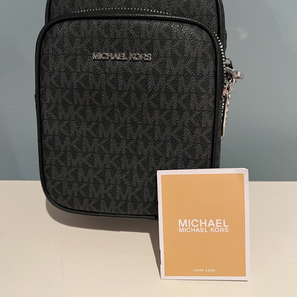 Michael Kors Black Patterned Crossbody Bag